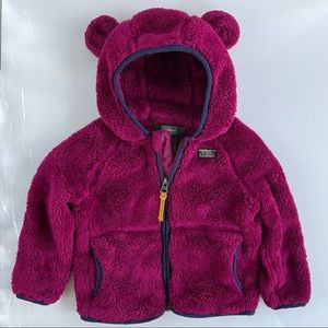 Toddlers' L.L.Bean Hi-Pile Fleece Jacket Size 2T Rich Berry